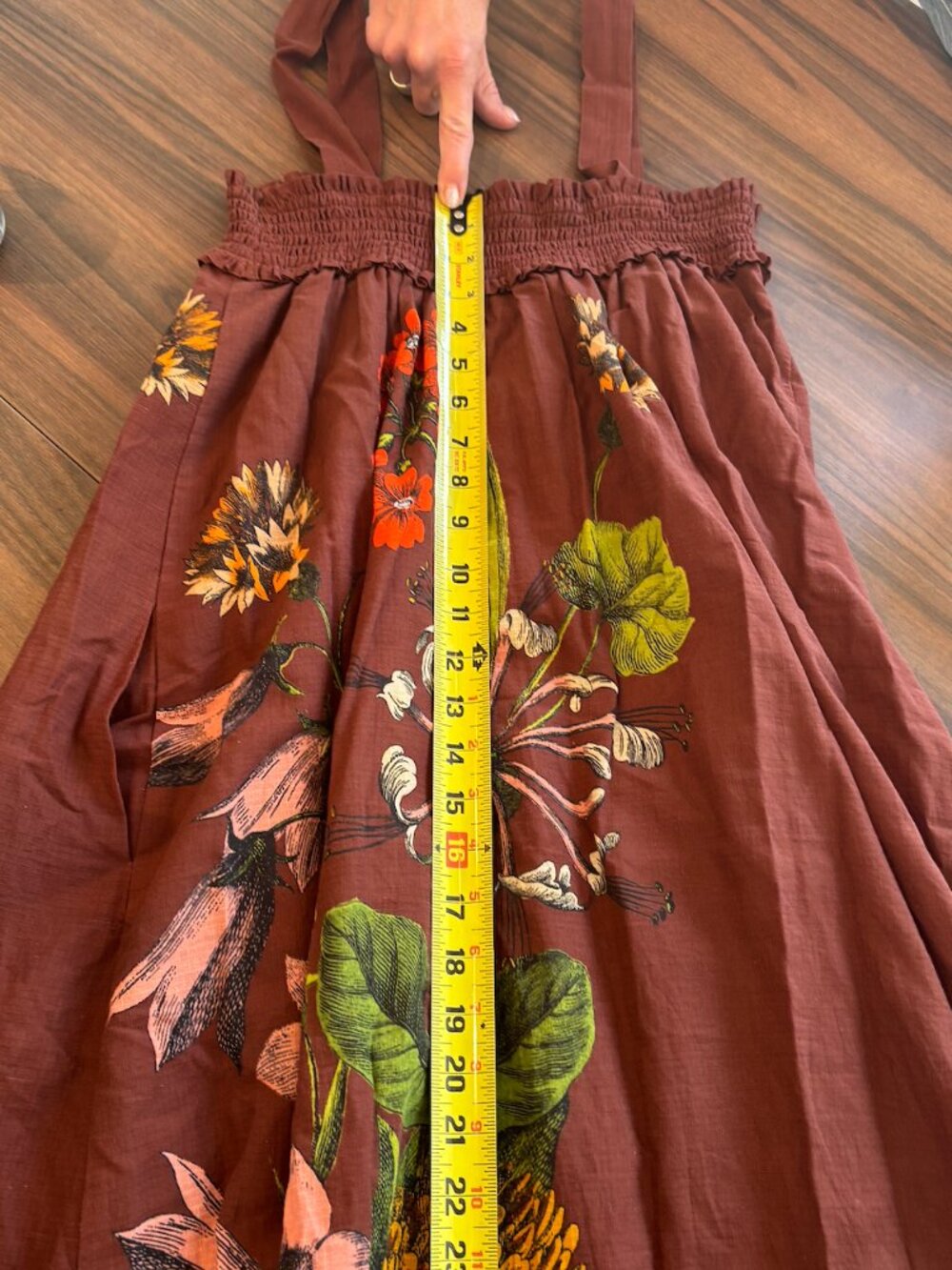 Vintage Maeve x Anthropologie Autumn Garden Smocked Maxi Dress - Picture 2 of 4